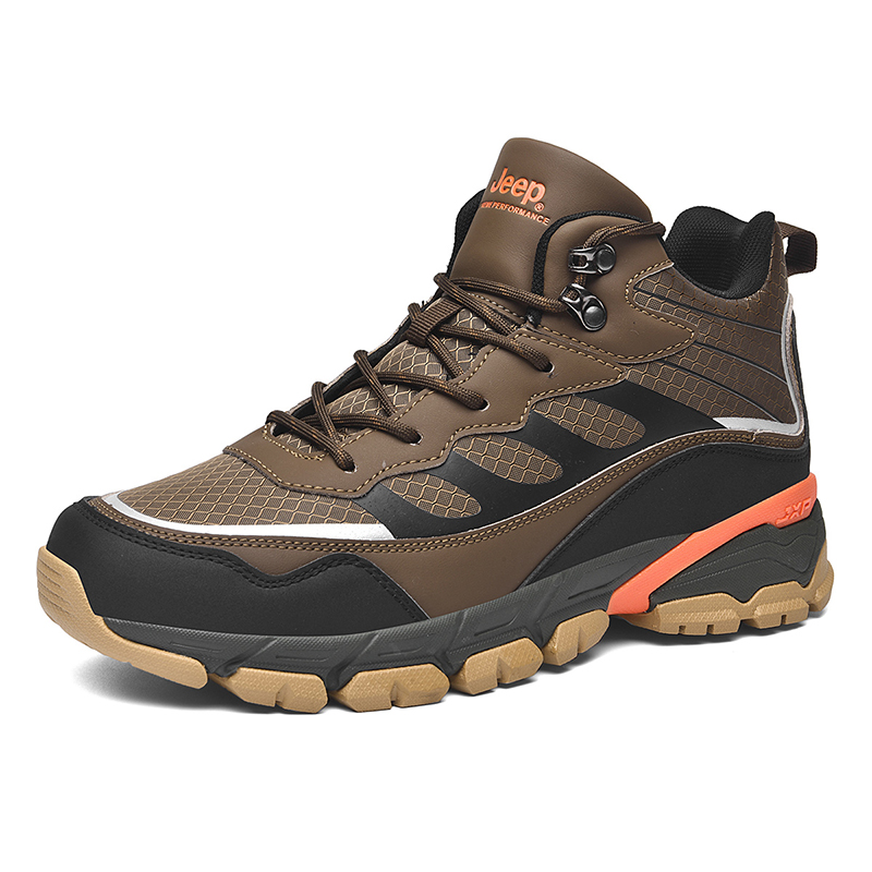 Jeep Mid top Outdoor Hiking Mountaineering Shoes Men’s Umber