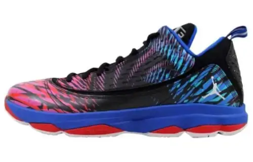 Jordan CP3.VI AE fashionable and versatile shock-absorbing, non-slip and wear-resistant low-cut basketball shoes for men, black and blue