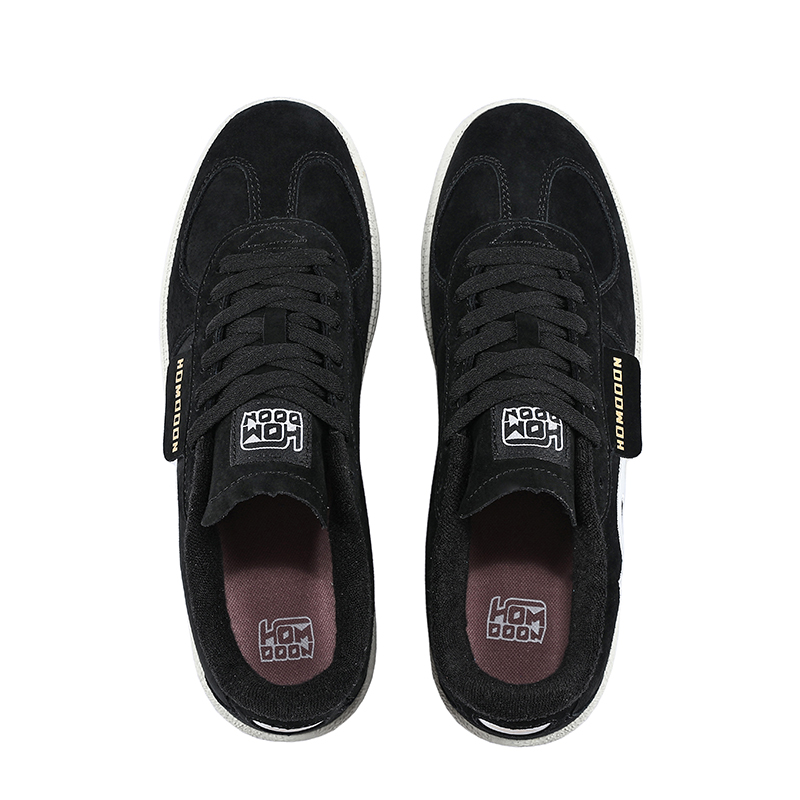 HOMDOON Slip Resistant Abrasion Resistant Low top Training Shoes Unisex Black