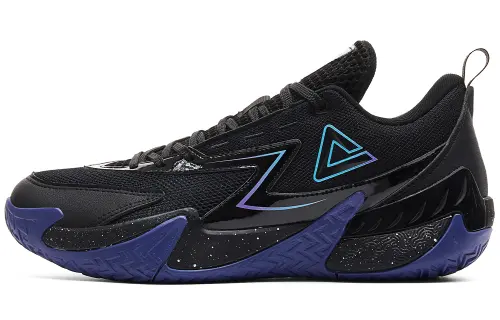 Peak Outfield Dominator V2 Ziqi Donglai Comfortable and Trendy Shock Absorbing Anti-Slip Wear-Resistant Low-top Basketball Shoes Men's Black Orchid Purple