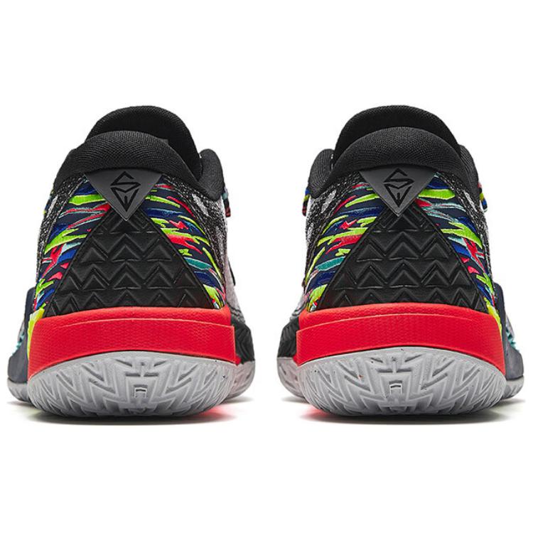 Anta Shock Wave 6 Cushioning Slip Resistant Abrasion Resistant Mid top Basketball Shoes Men’s Gray Black