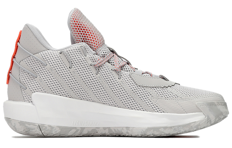 Мужские кроссовки adidas Dame 7 GCA (серо-оранжевые) — фото 2