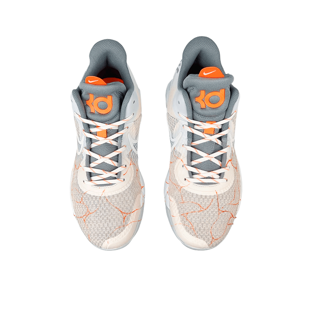 Nike Trey 5 Comfortable Cushioning Slip Resistant Abrasion Resistant Mid top Basketball Shoes Unisex Orange Gray