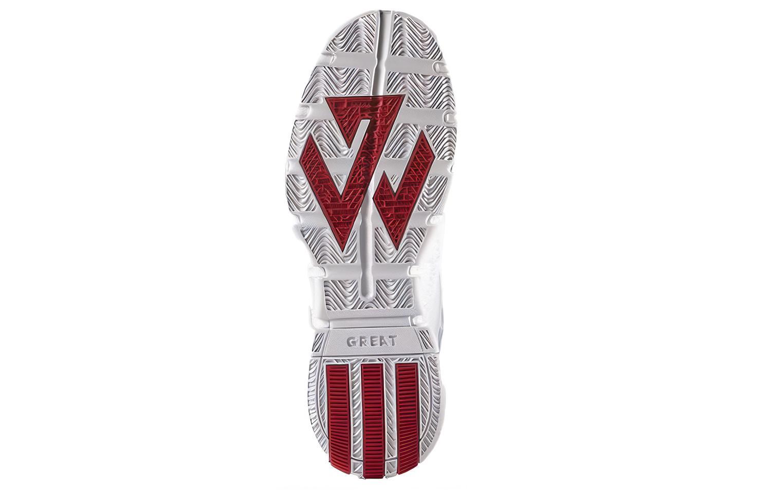 Мужские кроссовки adidas J Wall 2 (бело-фиолетово-красные) — фото 6