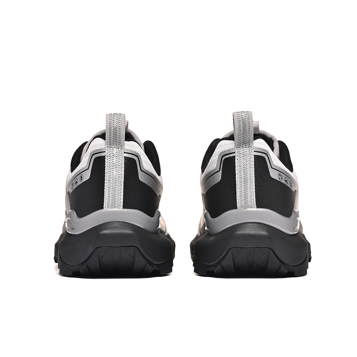 TUTU Cushioning Abrasion Resistant Moisture Wicking Low top Hiking Shoes Unisex Bright Gray With Black Frame