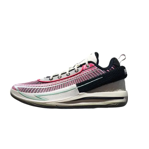 Anta Fengmang 1 Low top Carbon Plate Basketball Shoes Men's White Pink