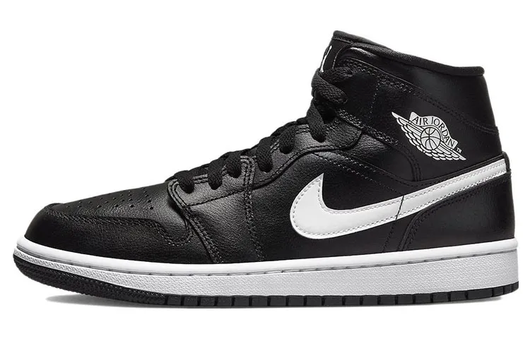 Jordan 1 Mid Black White Women's