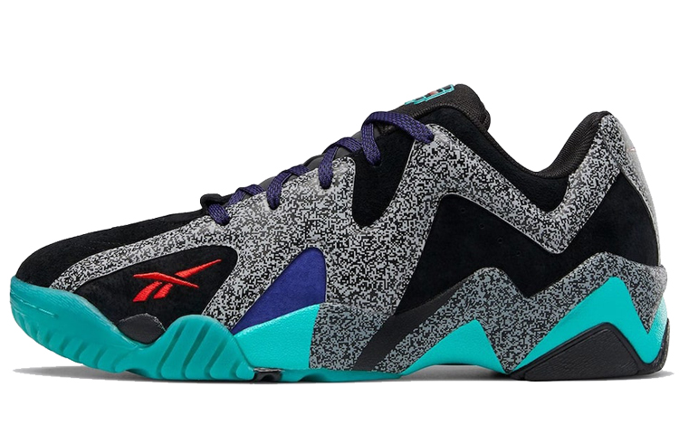 Nice Kicks x Reebok Camp Volcano Series II Low NBA Jam fabric synthetic leather two-layer suede low-top retro basketball shoes men's black and blue
