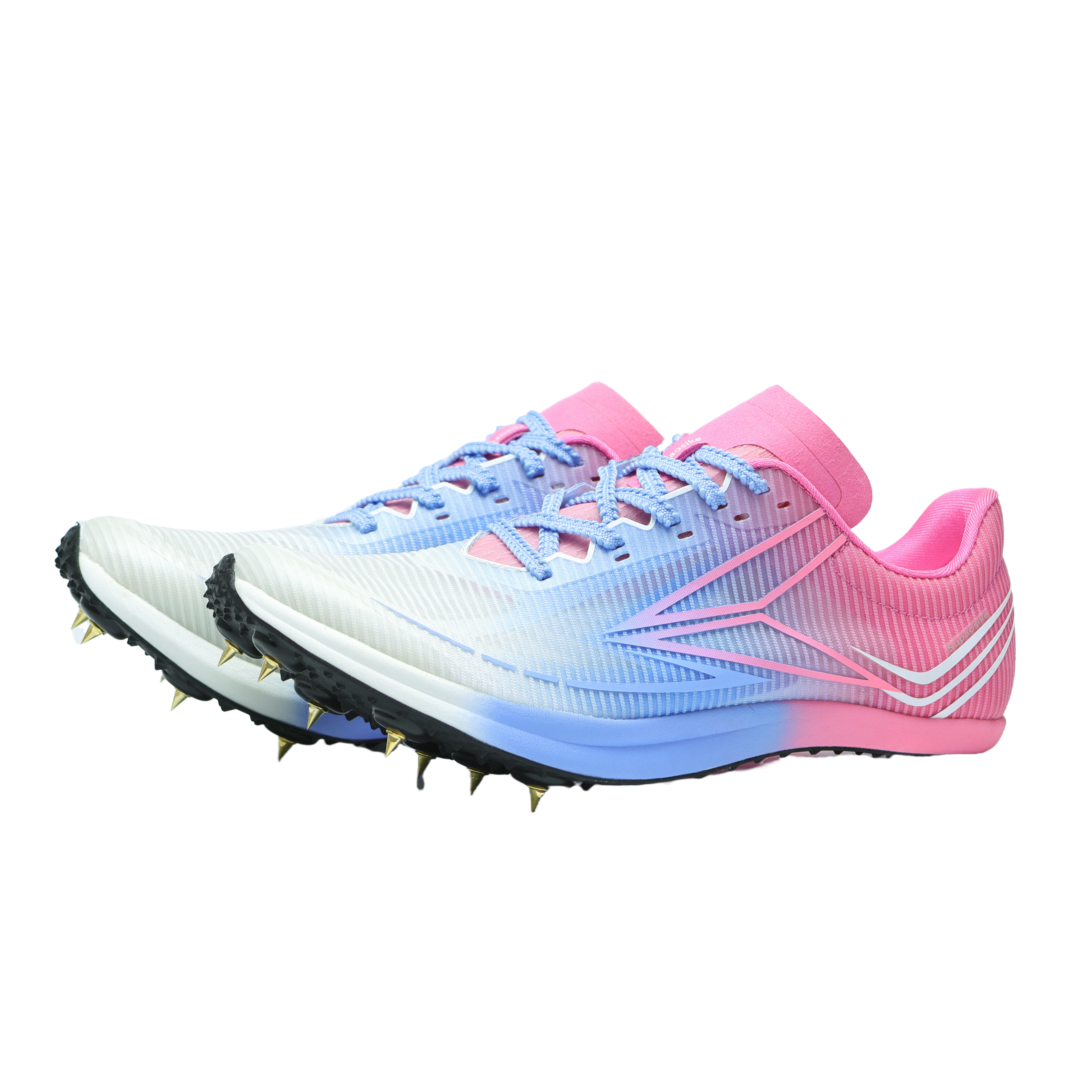 SUPAOSIKE Cushioning Support Abrasion Resistant Low top Broken Ten S9 Unisex Blue Pink