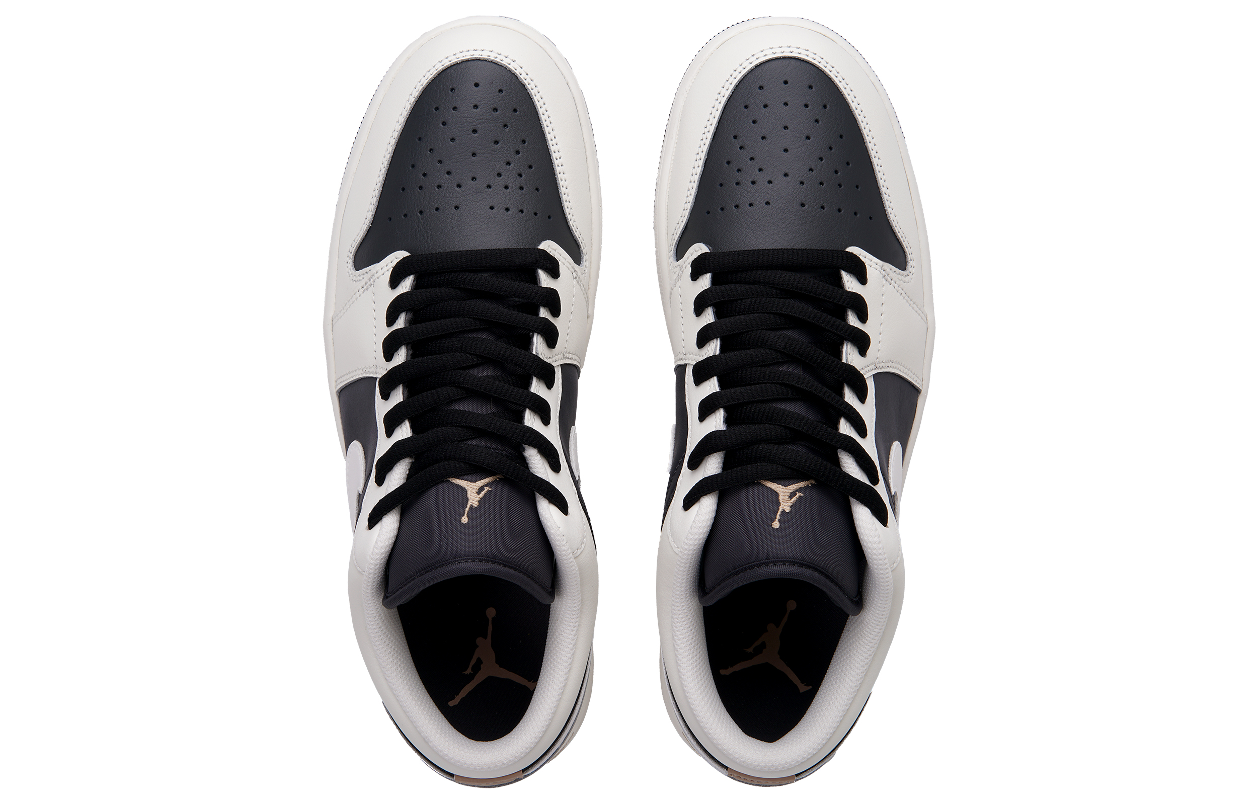 Jordan Air Jordan 1 Abrasion Resistant Abrasion Resistant Low top Vintage Basketball Shoes Unisex Black Gray