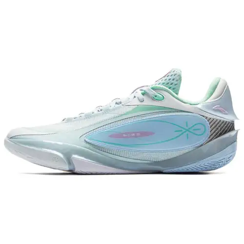 LiNing Wade 808 5 ULTRA Comfortable, Fashionable and Versatile PUTPU Low-top Basketball Shoes Men's White Blue Green