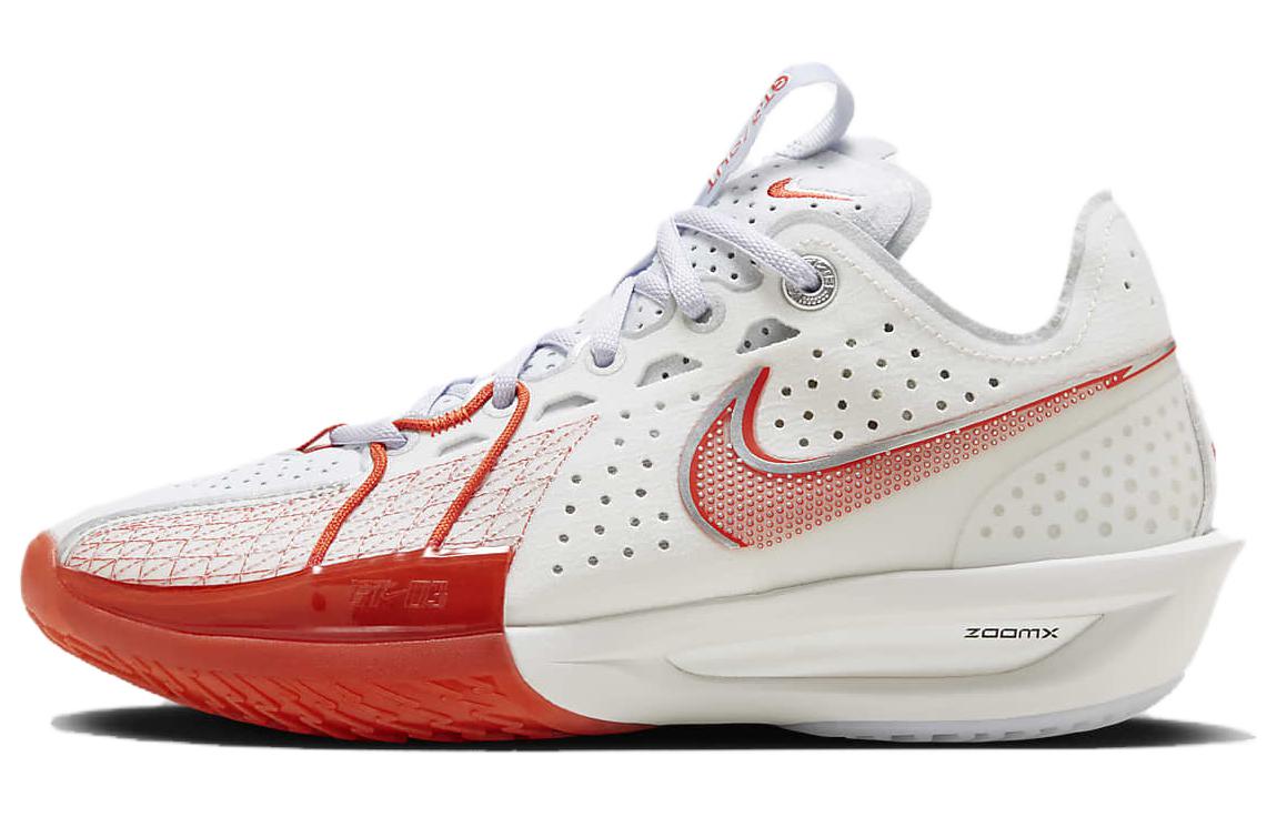 Nike G.T. Cut 3 EP Fabric Low Top Basketball Shoes Unisex White Red Domestic Version