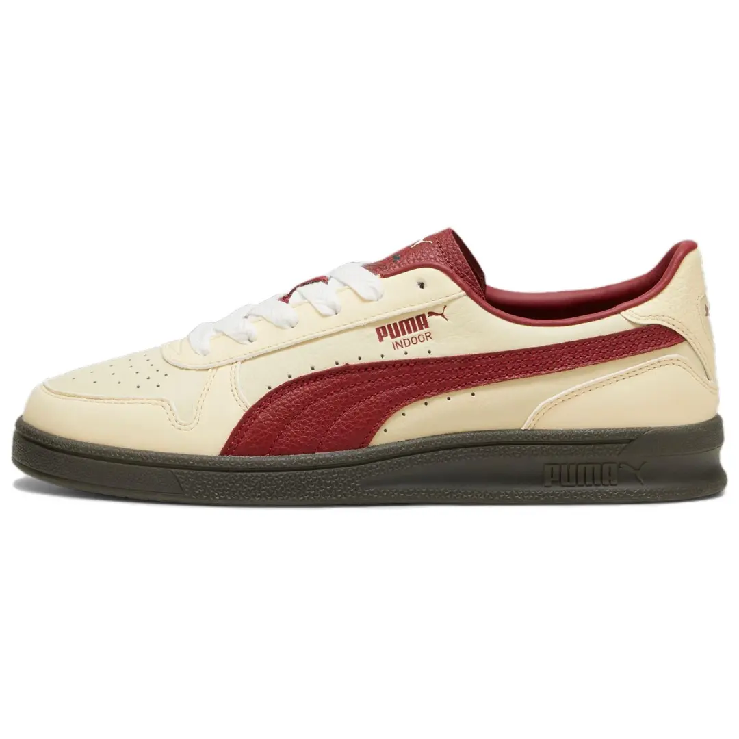 PUMA Indoor Classic Vintage Low top Training Shoes Men's Beige Red