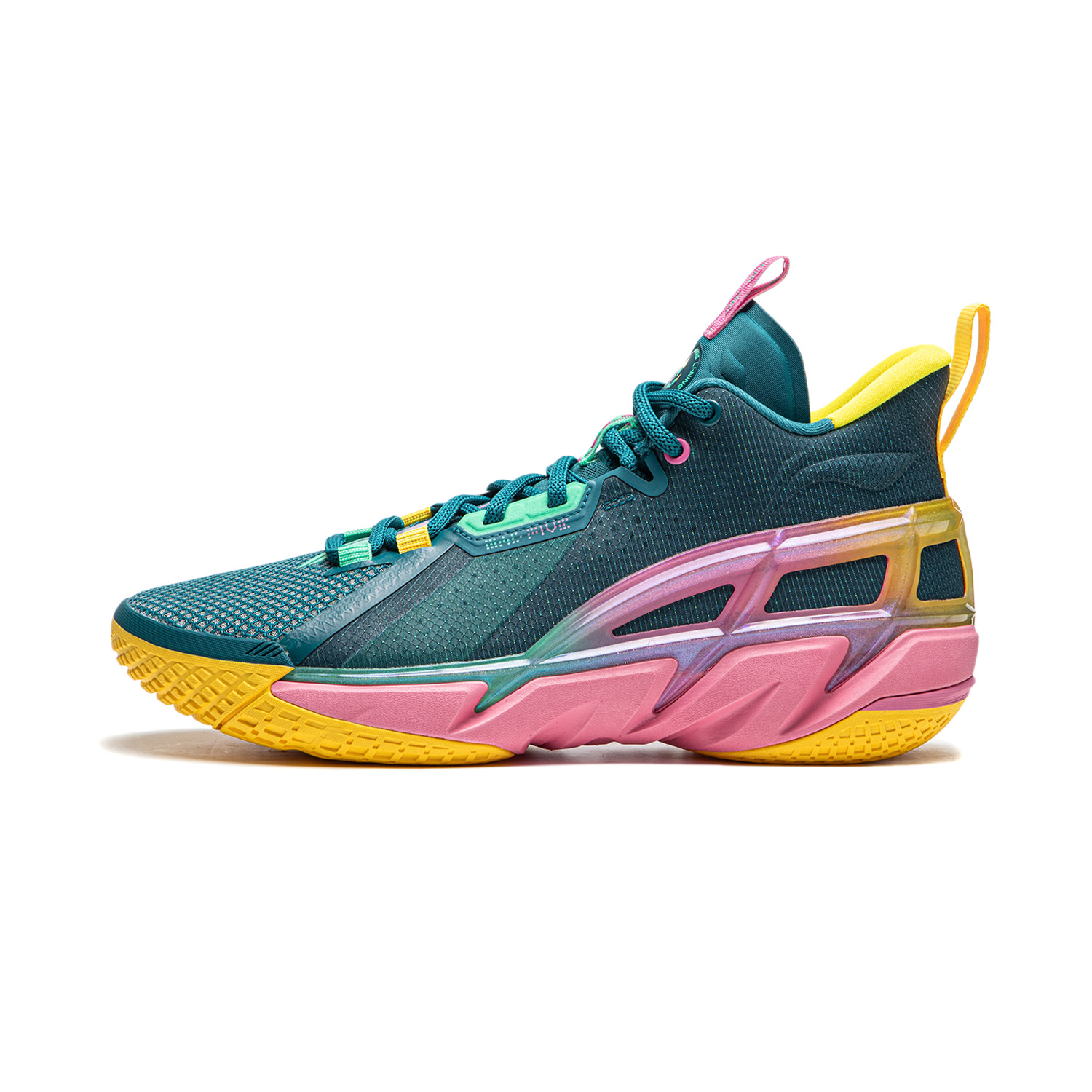 Li Ning BadFive 4 Cushioning Abrasion Resistant Breathable Mid top Basketball Shoes Men’s Green