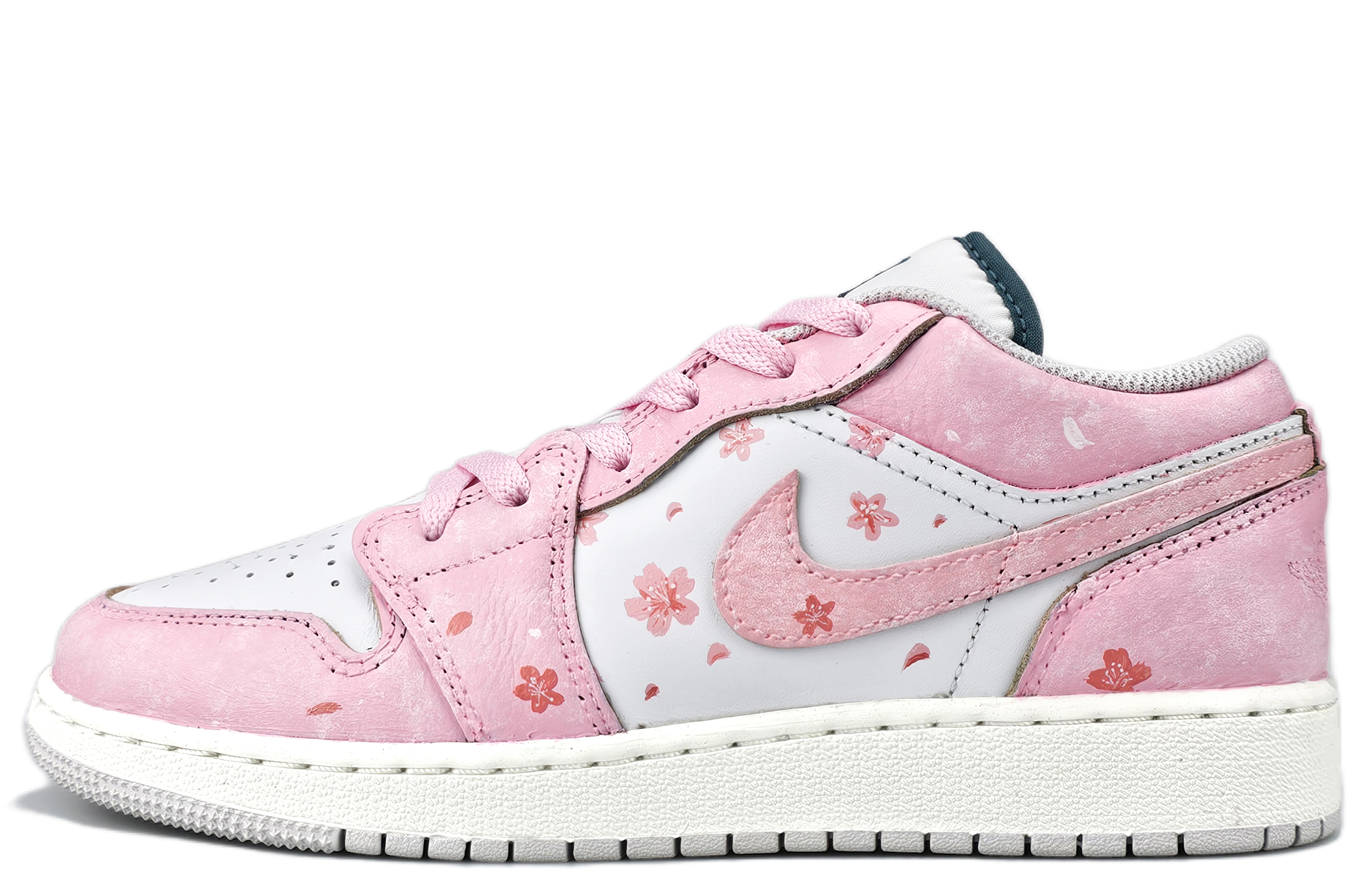 Jordan Air Jordan 1 Low top Vintage Basketball Shoes Unisex Pink White