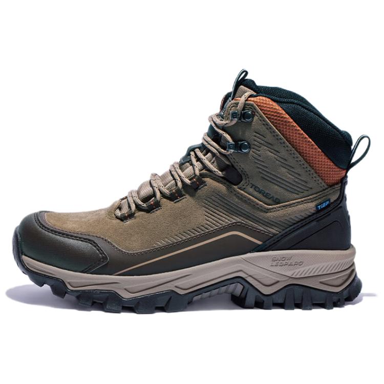 TOREAD Slip Resistant Thermal Slip Resistant Thermal High top Mountaineering Shoes Men’s Brown Black