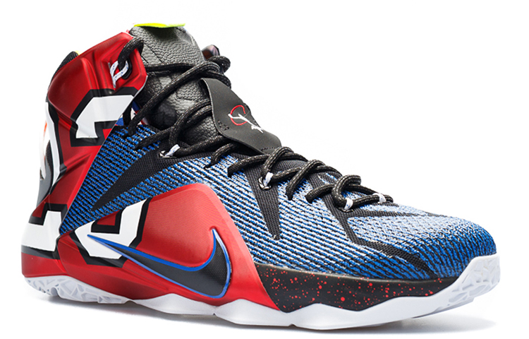Мужские кроссовки Nike Lebron 12 What The LeBron 12 (сине-красный) — 多/彩色/幻影/多/彩色 — фото 3