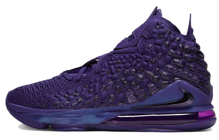Nike Lebron 17 \"Bron 2k\"James 17 Fashionable and versatile, non-slip and lightweight, middle-top practical basketball shoes, men's style purple