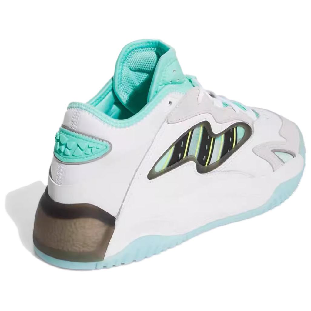 Adidas Originals Streetball Slip Resistant Abrasion Resistant Low top Basketball Shoes Unisex White Green