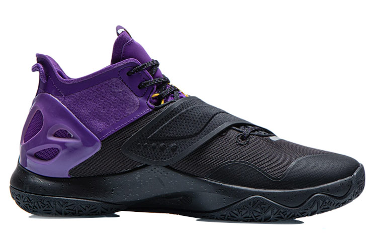 Li Ning Cicada Wing Basketball Shoes Men’s Mid Top Black/Iron Blue Purple