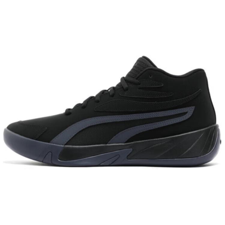 PUMA Court Pro Slip Resistant Abrasion Resistant Mid top Basketball Shoes Unisex Black