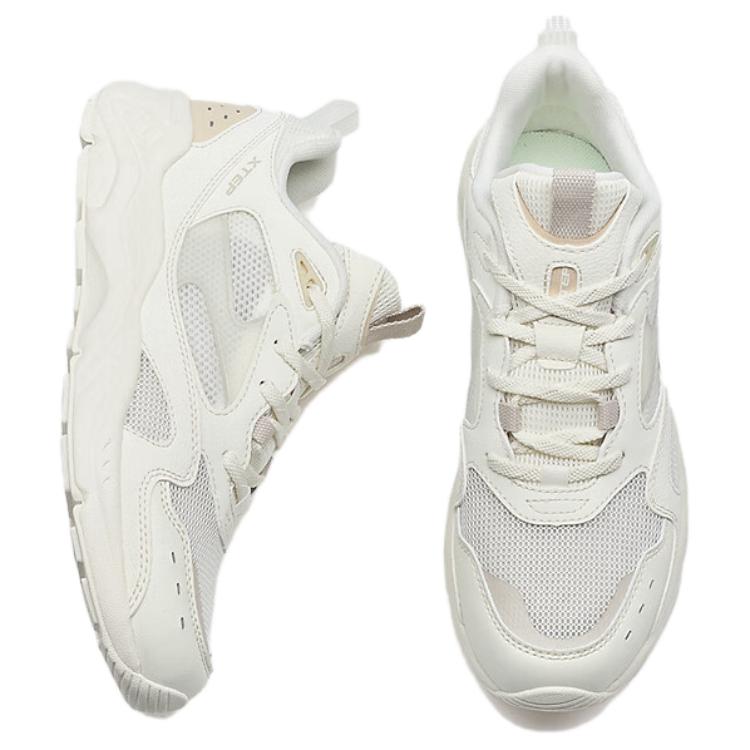XTEP Newborn Collection Abrasion Resistant Low top Hiking Shoes Women’s White Yellow