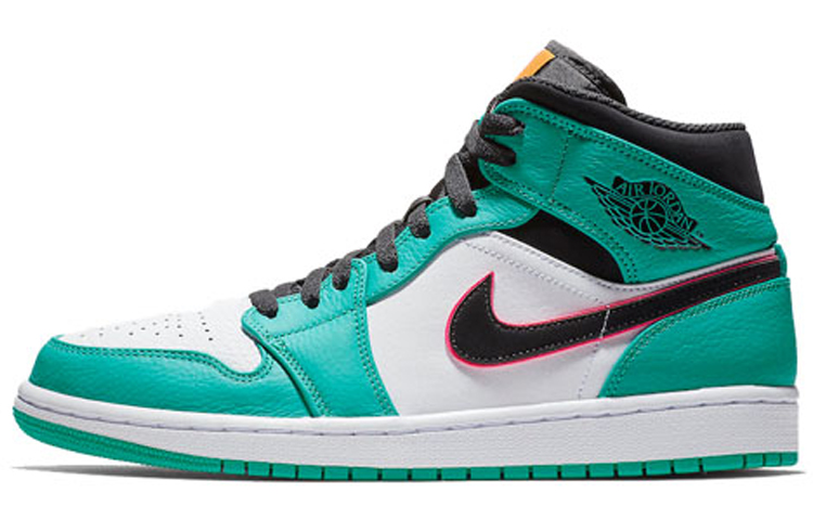 Jordan Air Jordan 1 Mid South Beach OG style trend mid-top retro basketball shoes men and women same style green