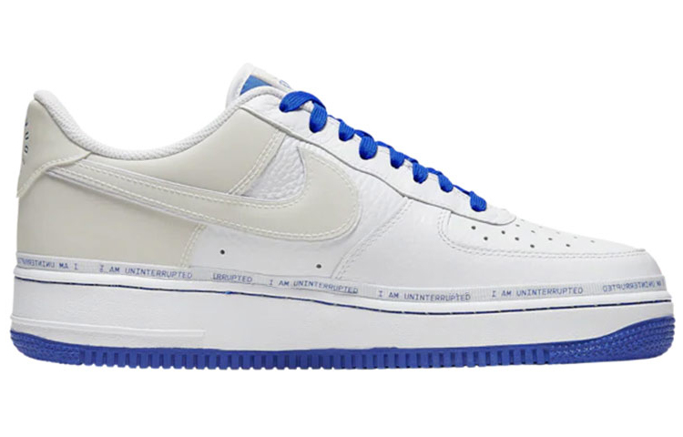 Унисекс кеды Nike Air Force 1 07 More Than QS (бело-синие) — Белый / синий — фото 2