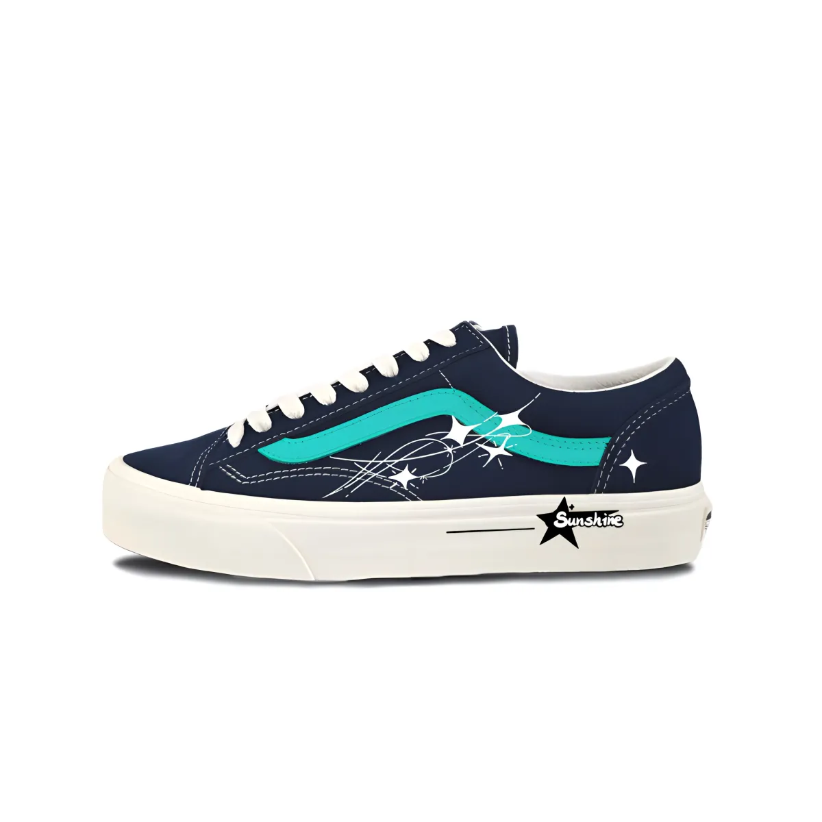 Vans Style 36 Suede Slip Resistant Abrasion Resistant Low top Skateboard Shoes Unisex Blue