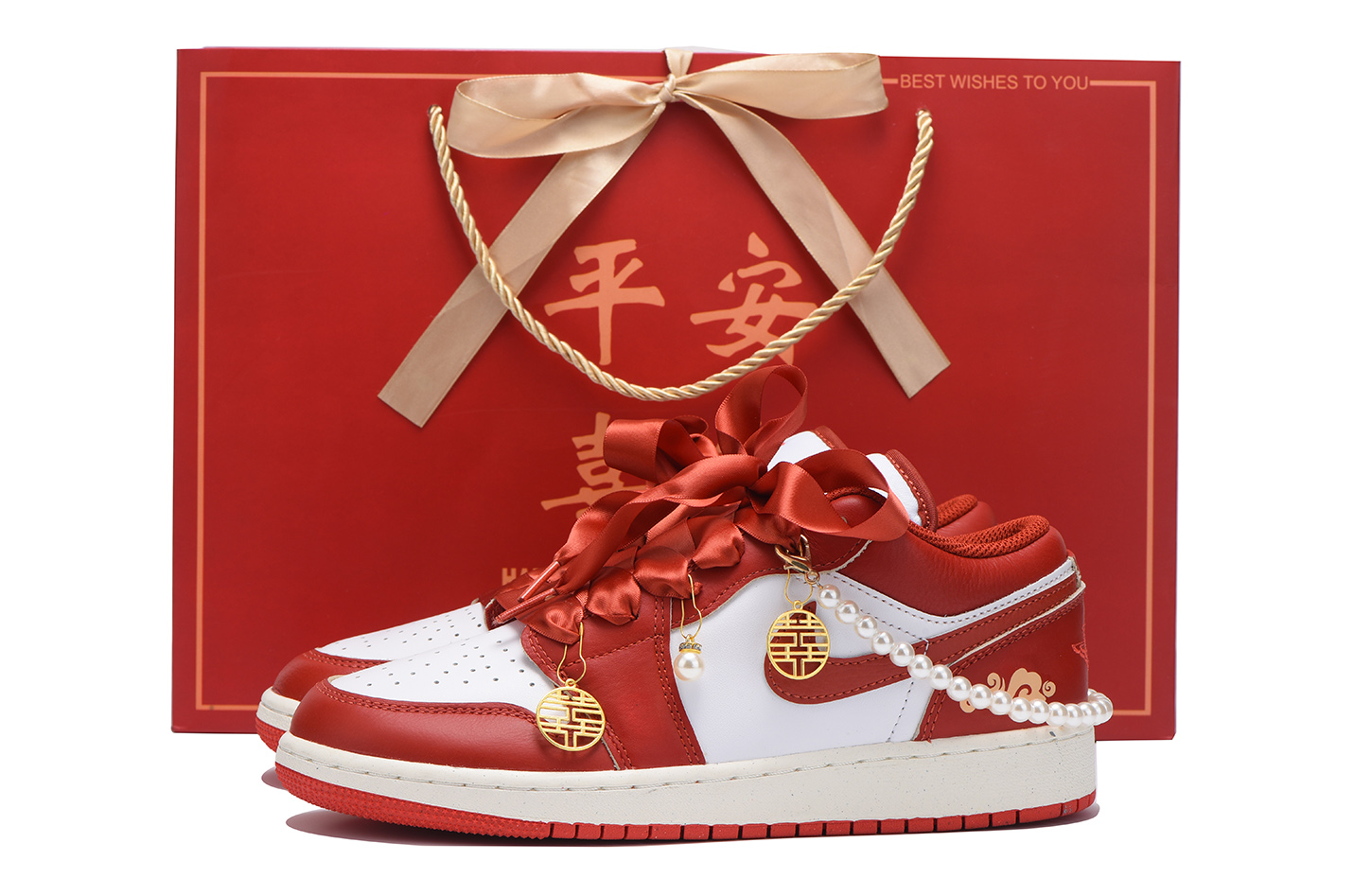 Jordan Air Jordan 1 Slip Resistant Abrasion Resistant Low top Vintage Basketball Shoes Men’s True Red