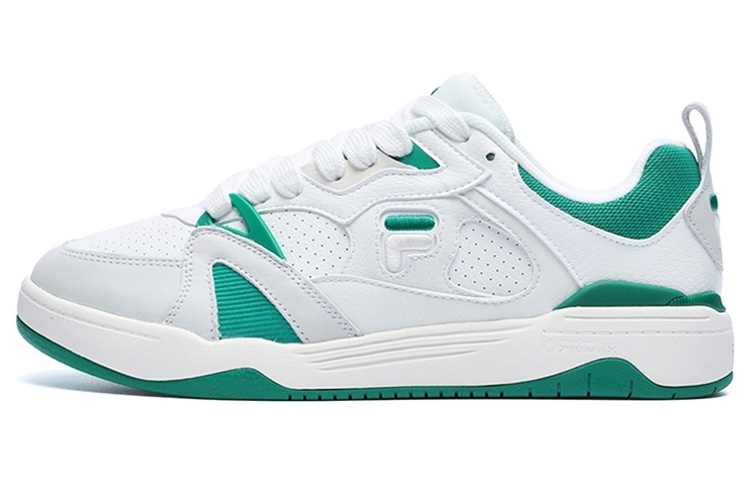 FILA FUSION Smash Textile, Synthetic Leather Low top Vintage Basketball Shoes Men’s White Green