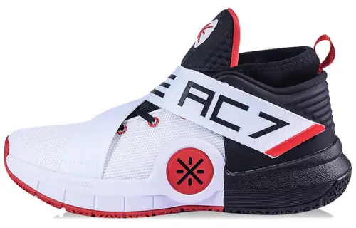 LiNing Li Ning City 7 Wade series, comfortable and versatile, non-slip, wear-resistant and lightweight, mid-top basketball shoes, men's style, white and black