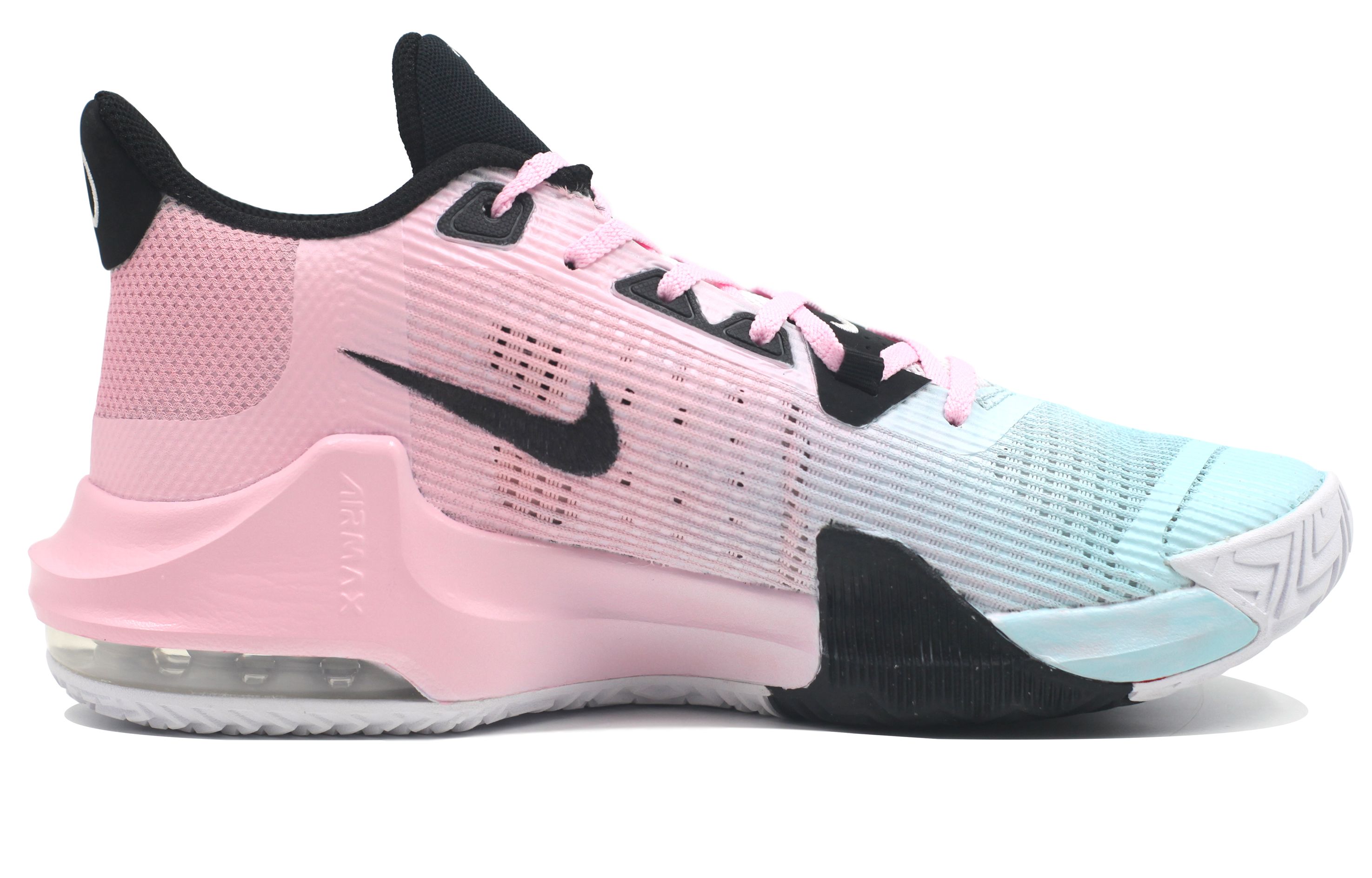 Nike Air Max Impact Abrasion Resistant Low top Basketball Shoes Men’s Blue Pink