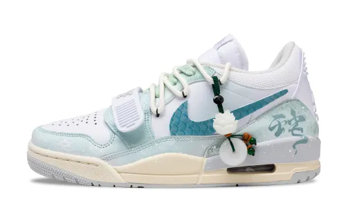 Jordan Legacy 312 Abrasion Resistant Low top Vintage Basketball Shoes Men's Cyan