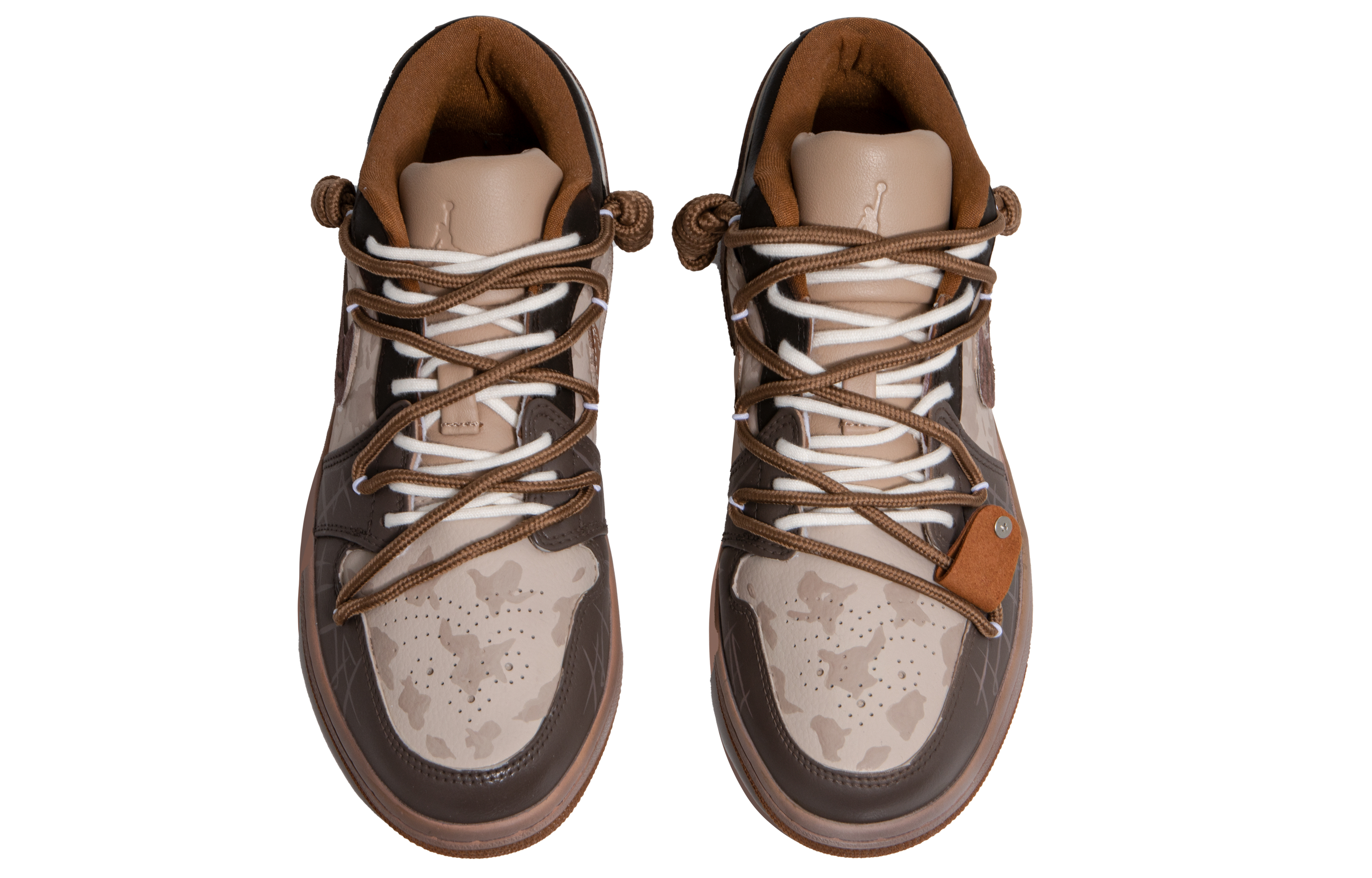 Jordan Air Jordan 1 Abrasion Resistant Breathable Low top Vintage Basketball Shoes Men’s Tan