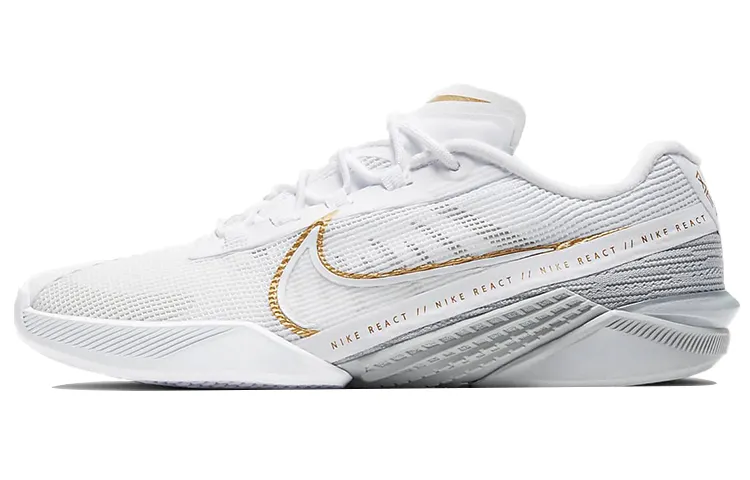 Nike React Metcon Turbo White Metallic Gold Women's