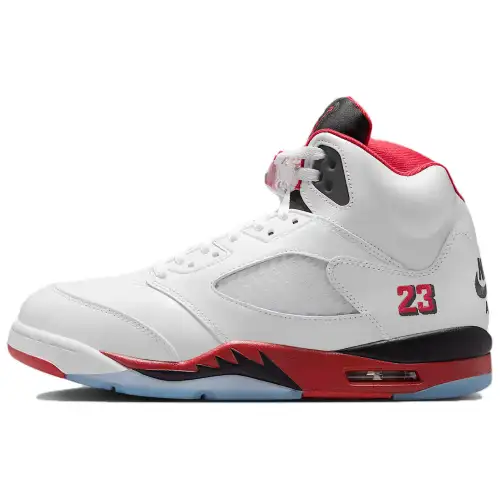 JORDAN 5 Retro Fire Red Black Tongue 2025