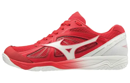 Mizuno Wave Rider 25 Wide Lace Up Abrasion Resistant Breathable Low top Volleyball Shoes Unisex Red White Wide Fit
