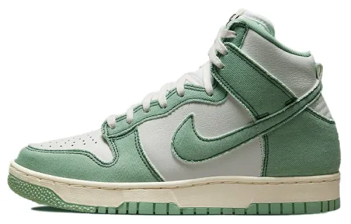 Nike Dunk High 'Green Denim' Slip Resistant, Abrasion Resistant, Lightweight High top Skateboard Shoes Men's