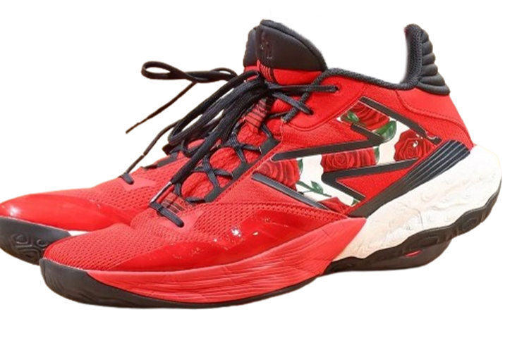 New Balance Two Wxy V4 PE Abrasion Resistant Low top Basketball Shoes Men's Red Black