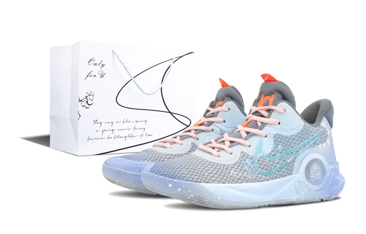Nike Trey 5 KD Tree Ridge, West Coast Cushioning, Wear Resistant Mid top Basketball Shoes Unisex Blue Gray