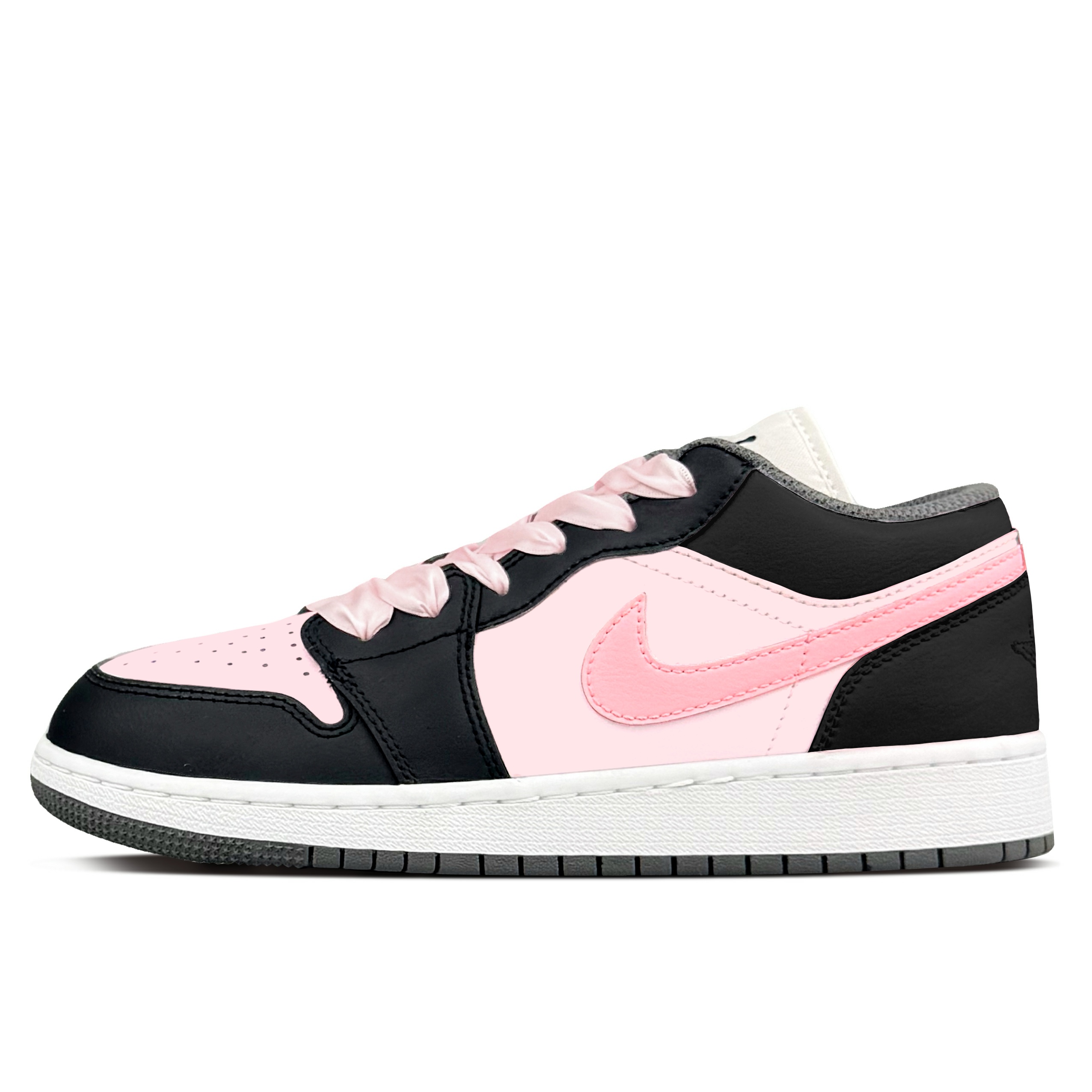 Jordan Air Jordan 1 Low top Vintage Basketball Shoes Women’s Black Pink