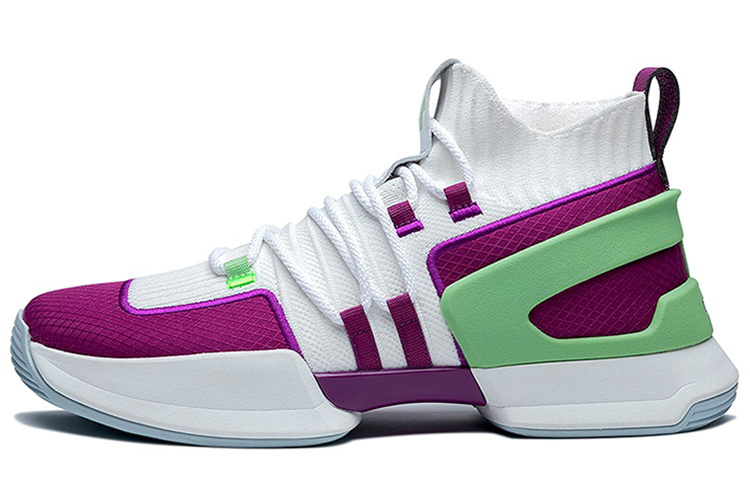 EQLZ EQUALIZER Zero Cell Create From Nothing Mid top Basketball Shoes Unisex White Purple Green