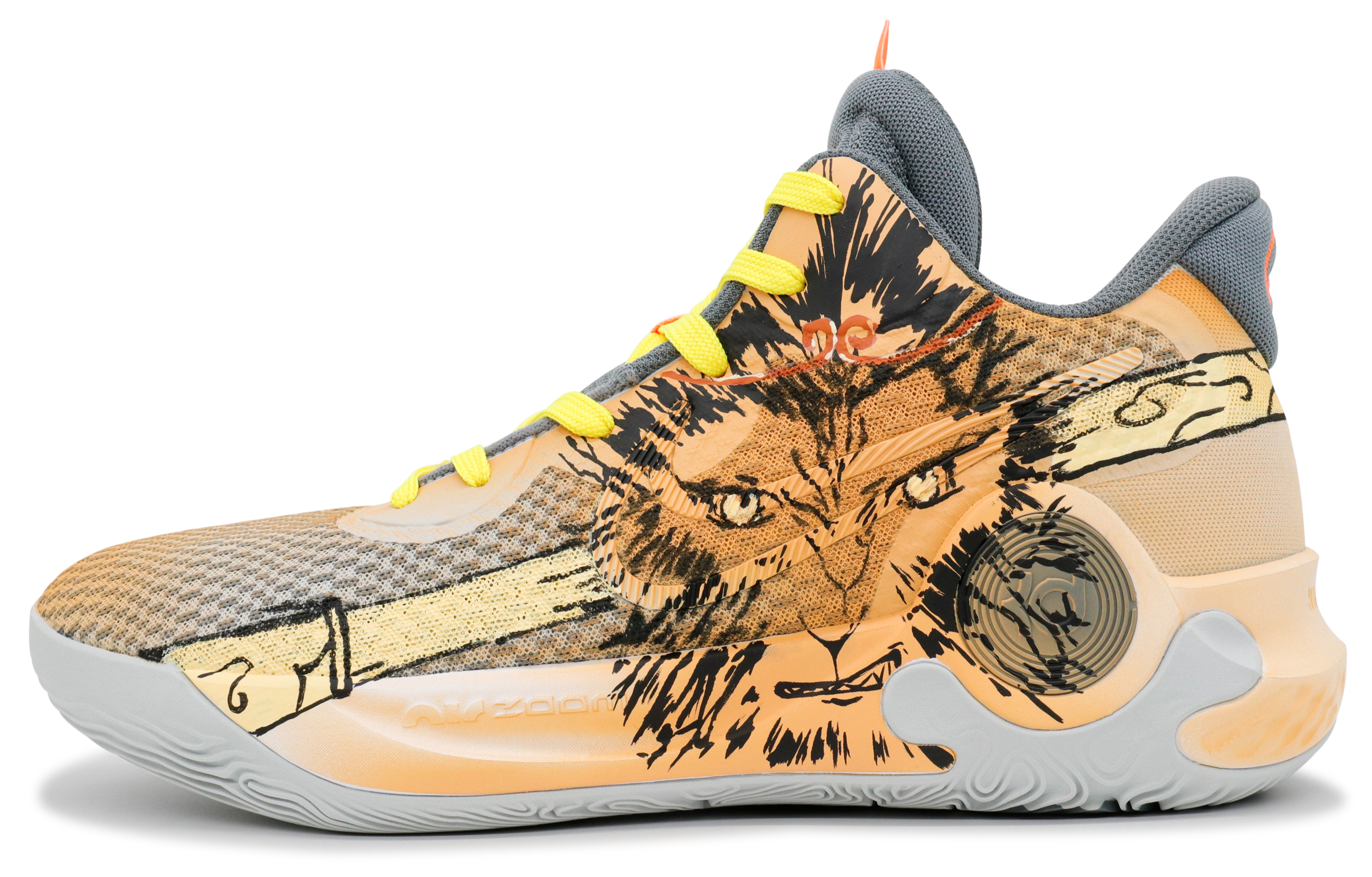 Nike Trey 5 Goku Legend Abrasion Resistant Cushioning Mid top Basketball Shoes Unisex Orange