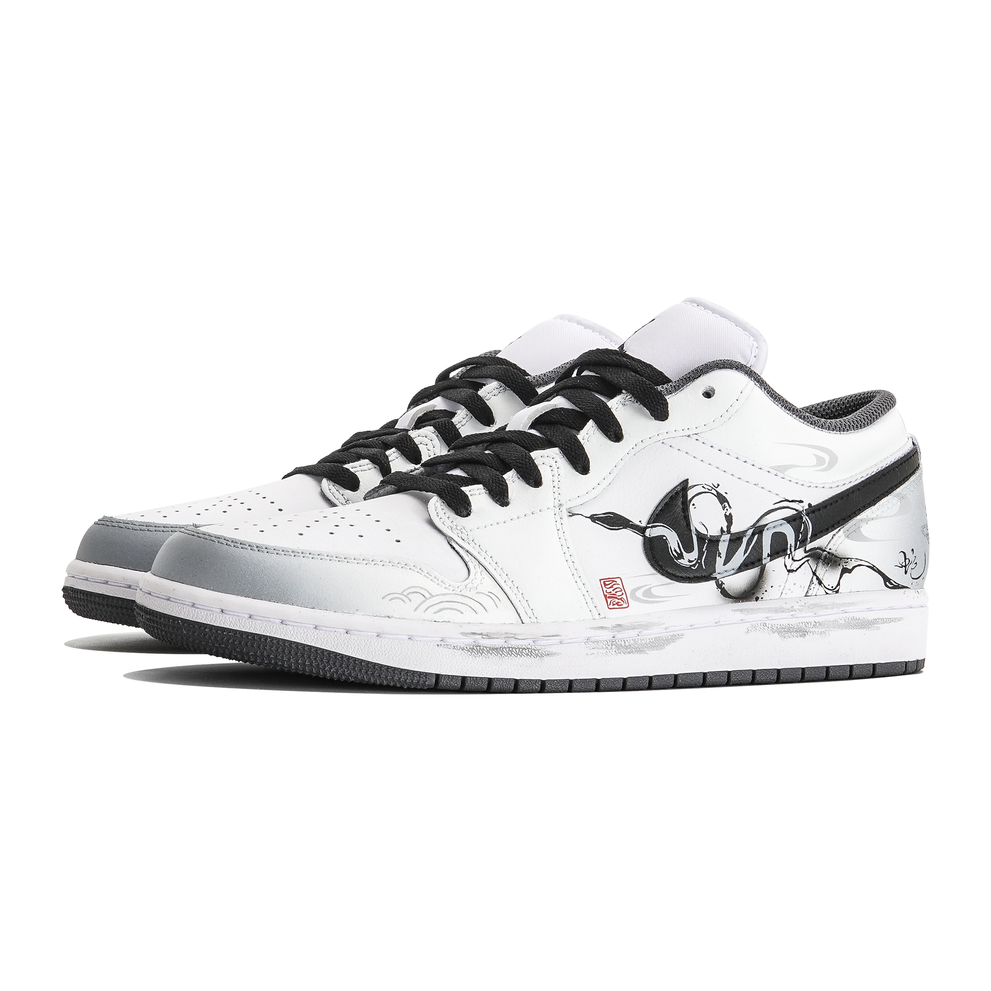 Jordan Air Jordan 1 3 Times Laboratory Abrasion Resistant Low top Vintage Basketball Shoes Unisex White