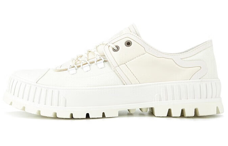 Palladium Pallashock Hkr Rains Slip Resistant, Abrasion Resistant, Breathable Low top Canvas Shoes Unisex White
