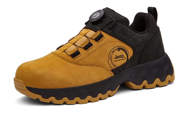 Jeep Cushioning, Wear Resistant Low top Outdoor Shoes Men’s Black Yellow