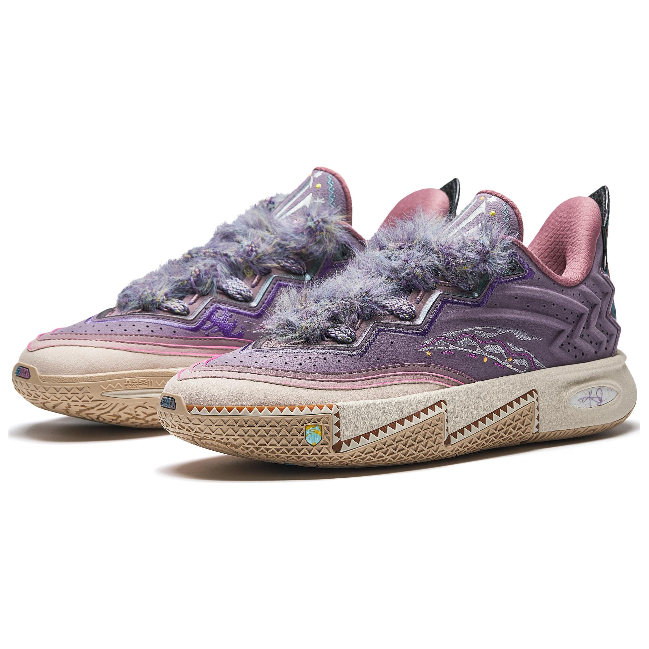 Anta KAI 2 Cushioning Abrasion Resistant Rebound Low top Basketball Shoes Men’s Gray Purple Blue