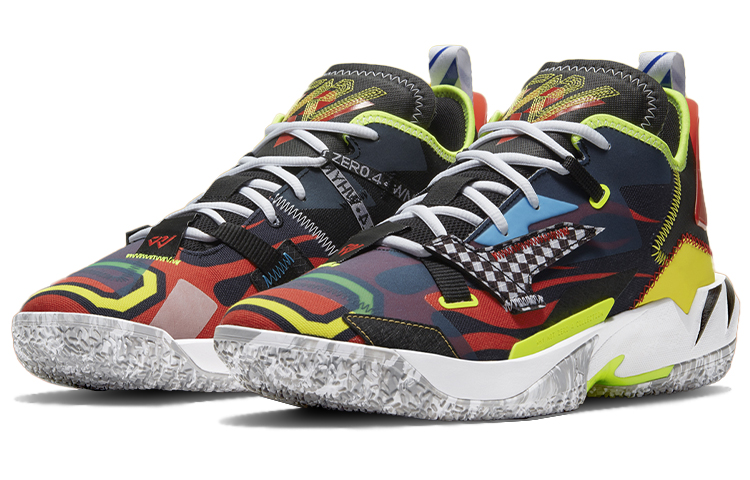 Кроссовки Jordan Why Not Zer0.4 PF "Marathon" (черно-желтые) — фото 3