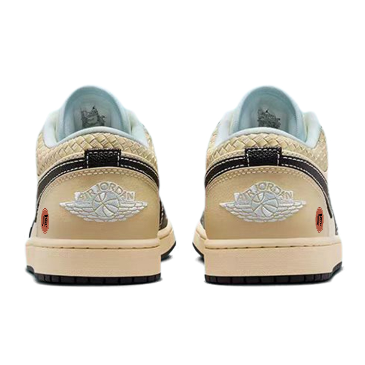 Jordan Air Jordan 1 Vintage Basketball Shoes Men’s Low Top Beige/Black